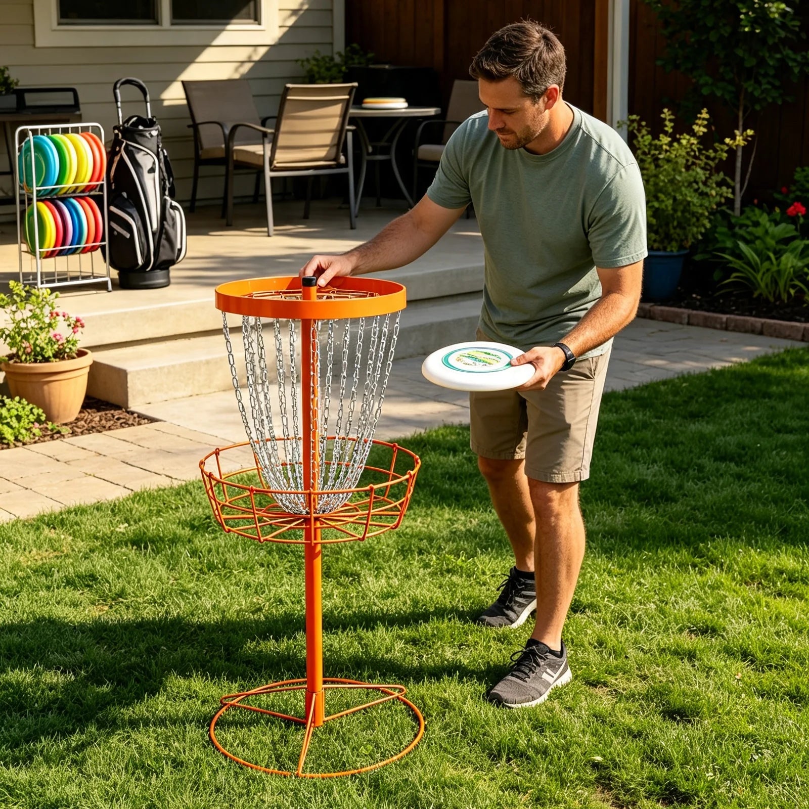 Portable Disc Golf Basket — 24 Chains, Full Size — view 2