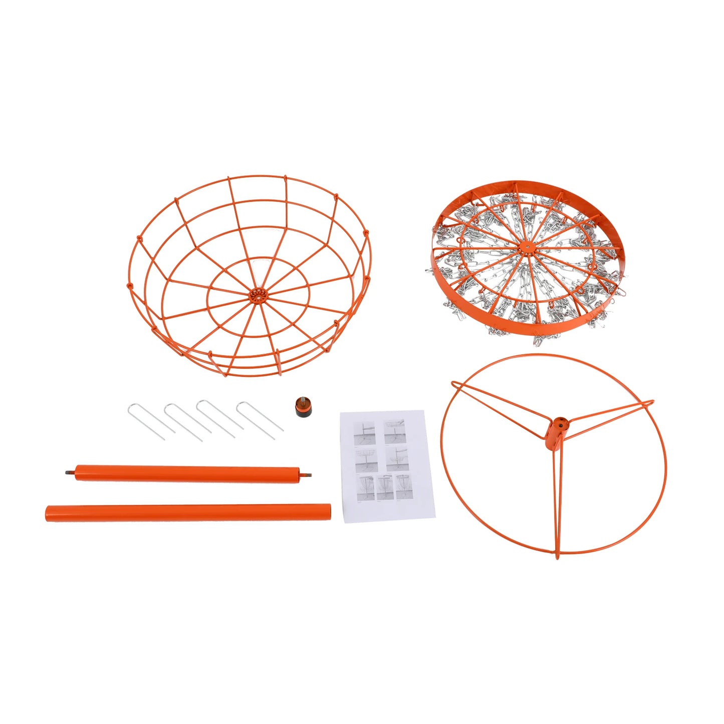 Portable Disc Golf Basket — 24 Chains, Full Size